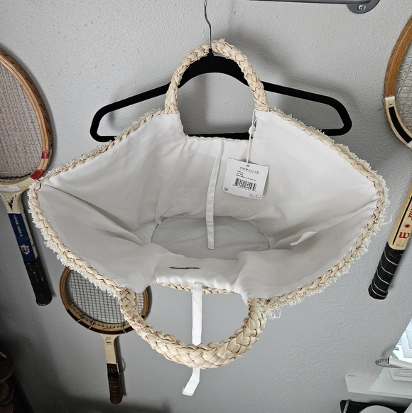 NWT Eden Bride Tote Natural Basket Weave Wedding - Picture 7 of 8